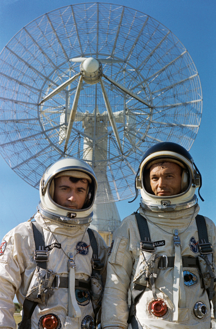 1966. július 16. A Gemini-10 két űrhajósa, John W. Young parancsnok és Michael Collins pilóta.
                        