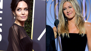 Rég várt pillanat: Brad Pitt két exe, Angelina Jolie és Jennifer Aniston egyszerre voltak jelen a Golden Globe-on