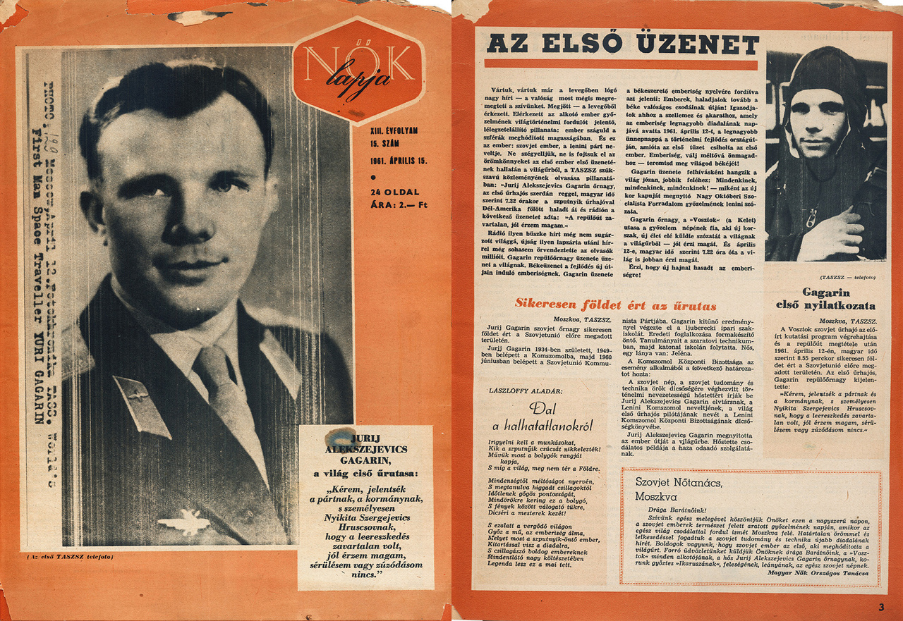 Jurij Alekszejevics Gagarin, a világ első űrutasa. 