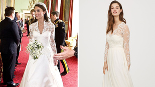 Jó hír! A H&M piacra dobta Kate Middleton menyasszonyi ruhájának mását