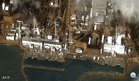 Műholdfelvétel a fukusimai atomerőműről