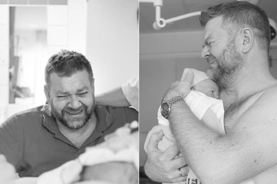 Így változik az apa arca szülés közben: csodálatos fotósorozat az érzelmekről