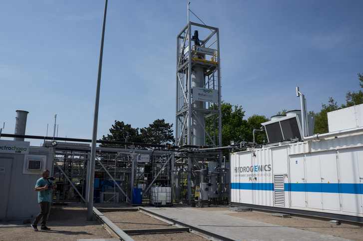 A Biocat dániai metanizáló üzeme. A hidrogén előállítás egyik jövőjét jelenti ez a létesítmény