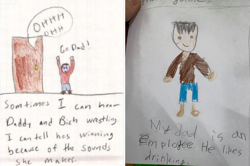 8 rajz, amit a gyerekek készítettek az apukájukról: egyik-másik túl árulkodó lett