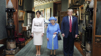 Trump együtt teázott II. Erzsébet királynővel