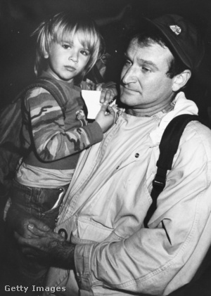 Zachary és Robin Williams 1987