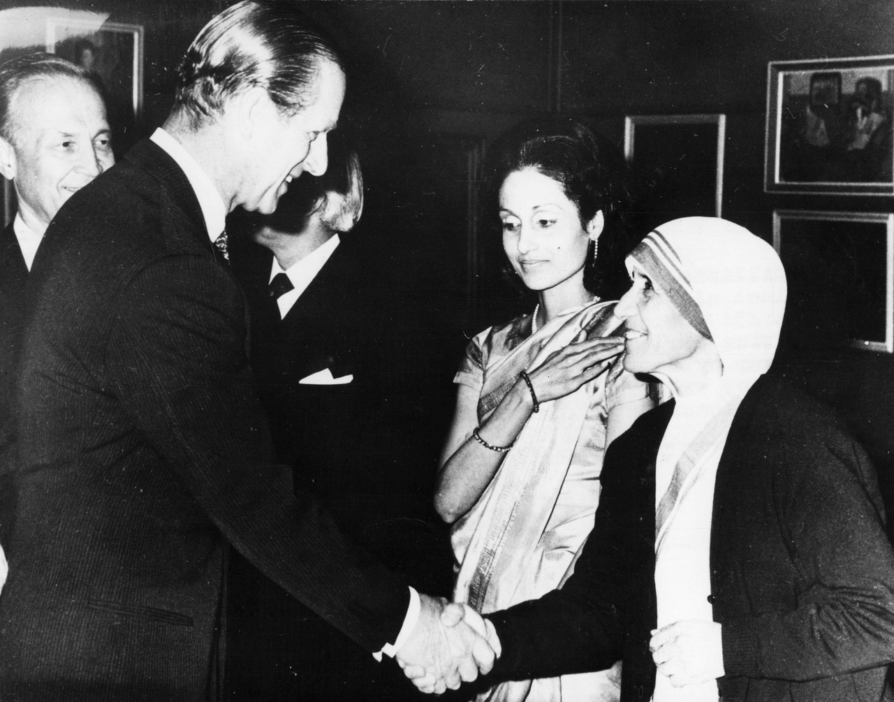 Fülöp herceg Teréz anyával 1973-ban.