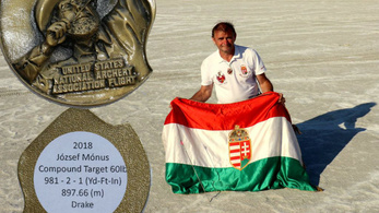 Mónus József 897,66 méterre lőtt íjjal, új világcsúcs