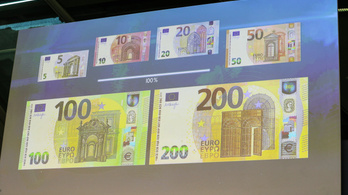 Májusban érkeznek az új 100 és 200 eurós bankjegyek