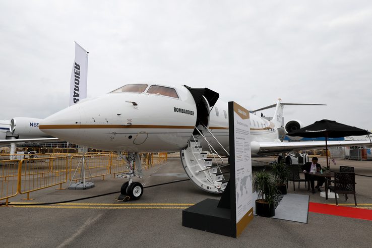 Bombardier Global 6000 business jet a szingapúri Airshow-n