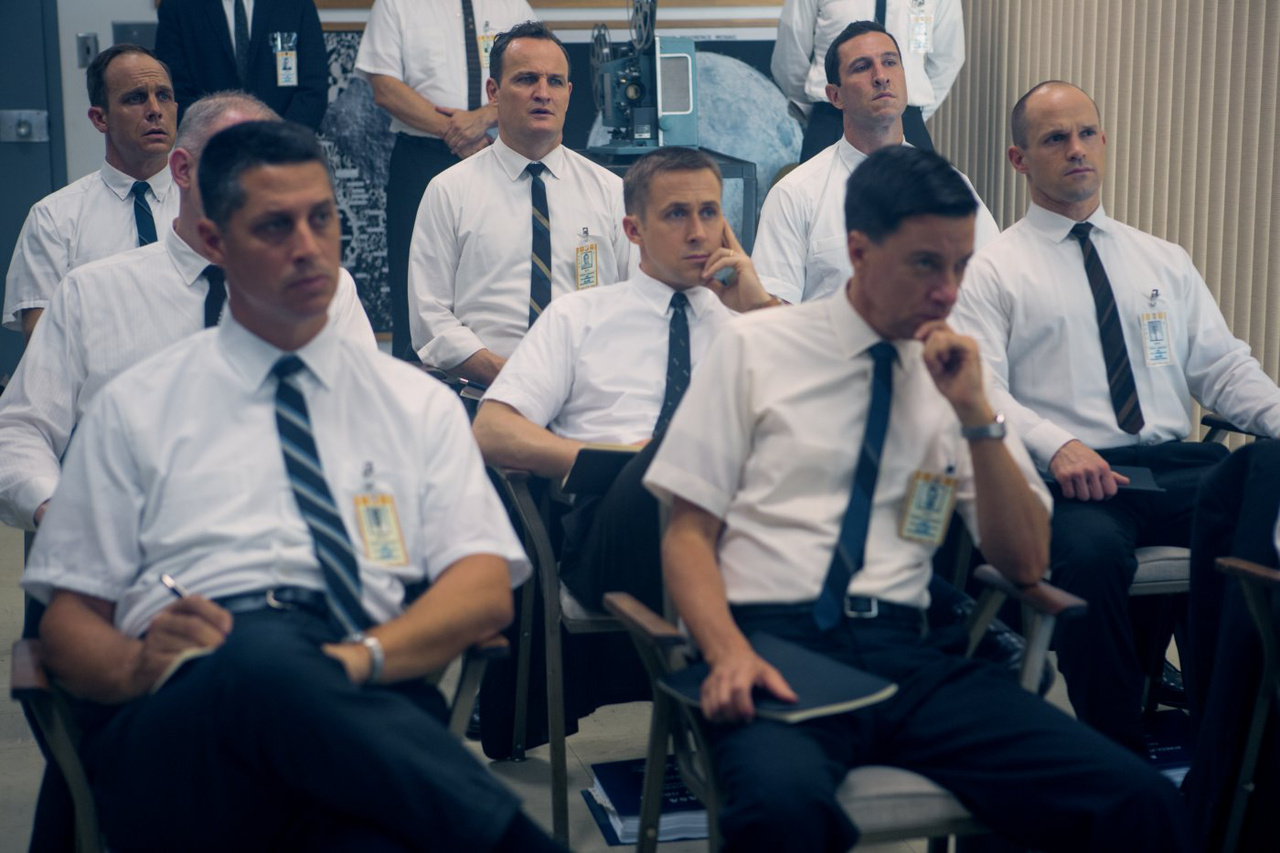 Képkocka a filmből: fess Gemini űrhajósok elméleti képzés közben.