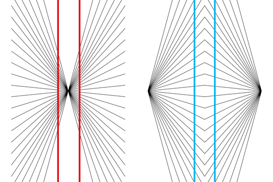 Egyenesnek vagy görbének látod a színes vonalakat?