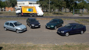 Használtautó összehasonlító – Audi A3 1.6 (1997), Opel Astra 1.4 Ecotec (1998), Renault Clio 1.4 TechRun (2001), Seat Cordoba 1.4 (2000)
