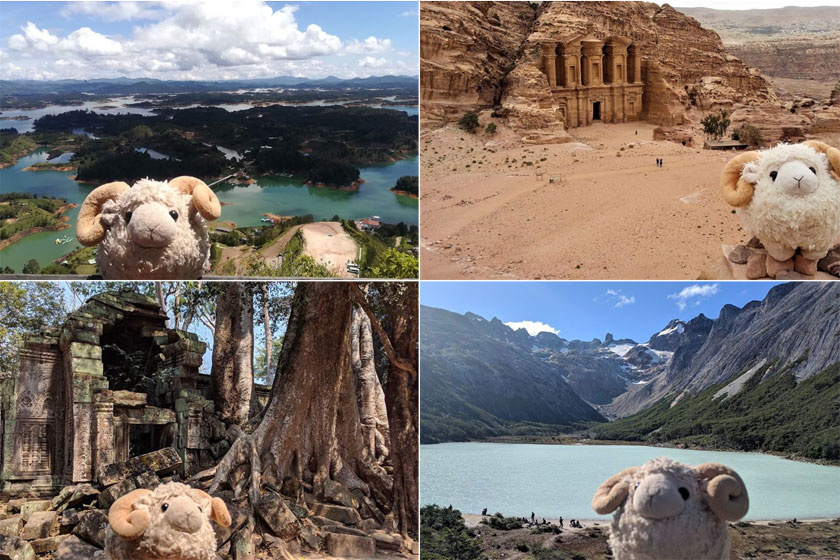 Ez a bárány körbeutazta a világot: mutatjuk a legcukibb fotóit Burmától Chiléig