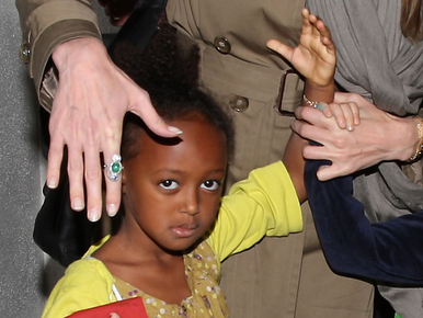 Zahara Jolie-Pitt hat évesen hosszú hajpótlást kapott