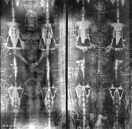612px-Full length negatives of the shroud of Turin