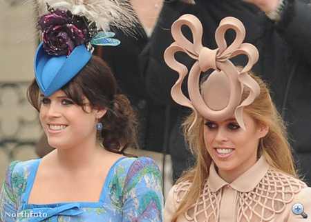 2011. április 29. - Eugenie és Beatrice hercegnő a királyi esküvőn