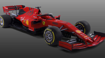 Mattpiros és fekete a Ferrari 2019-es F1-gépe