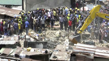 Összeomlott egy háromemeletes épület Nigériában