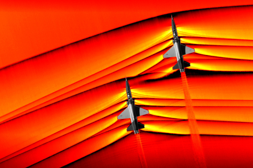 Így gyűri össze a levegőt egy repülőgép: bámulatos fotókat készített a NASA