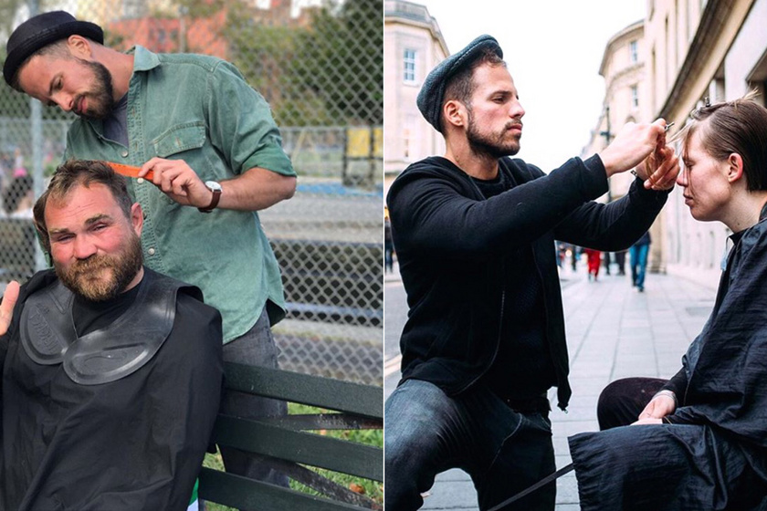 Hajléktalanok haját vágja le ingyen a fodrász - Előtte-utána képeken mutatta meg az átalakulásaikat