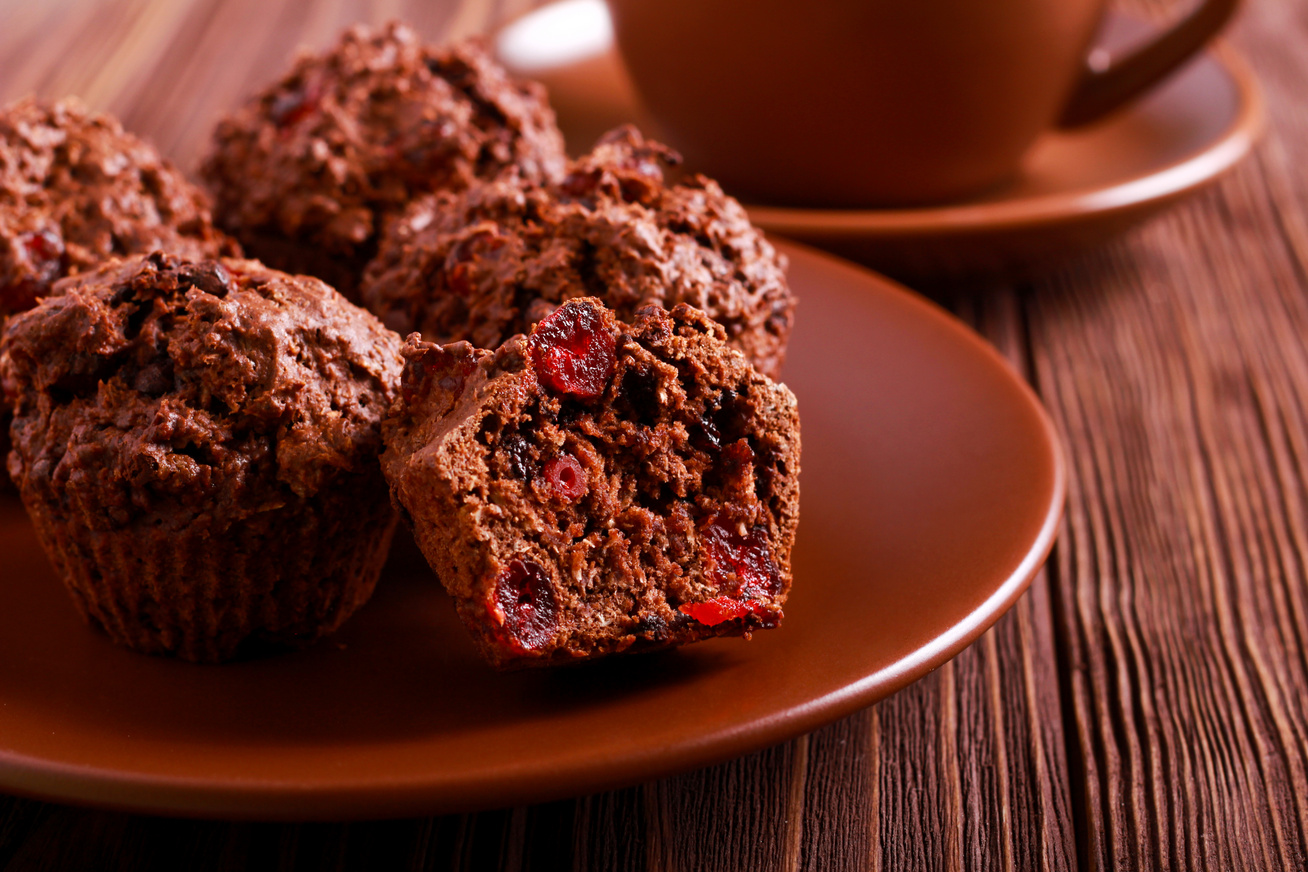 csokis-meggyes muffin