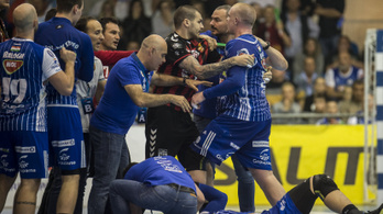 Óriási balhé tört ki a pályán a Szeged-Vardar BL-negyeddöntőben