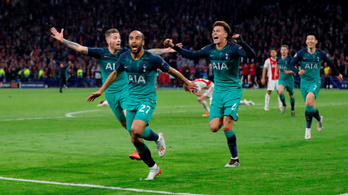 Ajax-Tottenham 2-3, Tottenham-Liverpool BL-döntő lesz