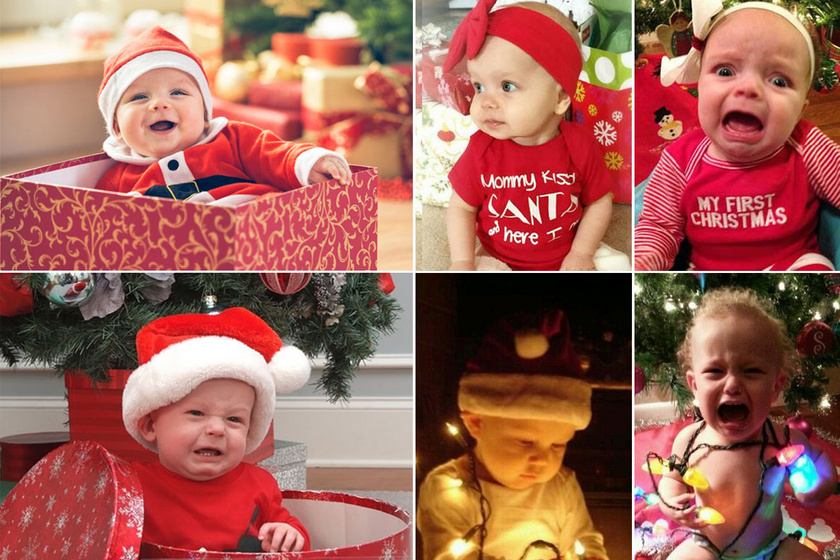 Cuki karácsonyi képnek indult, de jobb lett volna nem elkészíteni: 10 babafotó, amit nem így akartak