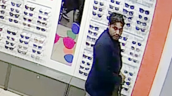 Napszemüveget lopott egy férfi, de a videón nem látni, hogy csinálta