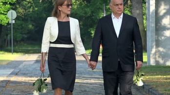 Orbán Viktor és felesége virágot vitt Nagy Imre sírjára