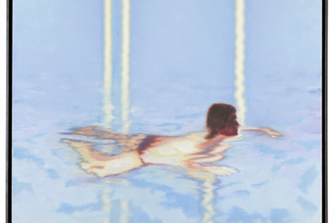 Szűcs Attila: Swimming Woman with Stripes of Light (2008)