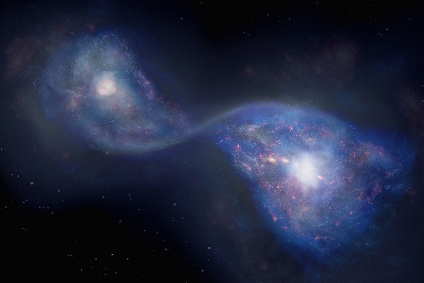 13 milliárd éves nyomok fedtek fel egy különös galaxispárt a tudósok előtt