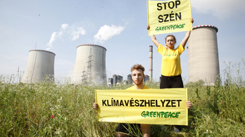 A mátrai szénerőmű bezárását követeli a Greenpeace