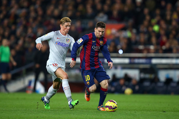 Messi után loholva a spanyol la Liga mérkőzésen 2015. január 11-én