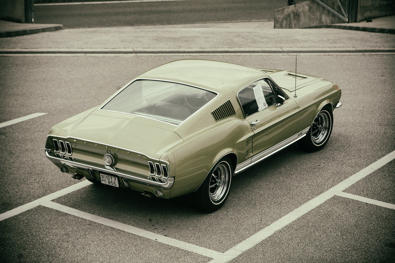 Ford Mustang kelleti magát magányosan a parkolóban. Aki teli bukszával érkezik, könnyen anyagi romlásba döntheti a családot a több tucat csodálatosan restaurált és karbantartott eladó autó láttán