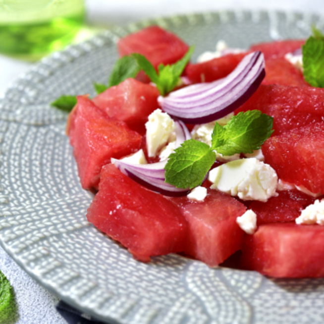 Lédús görögdinnye feta sajttal: a sós és az édes ízharmóniája