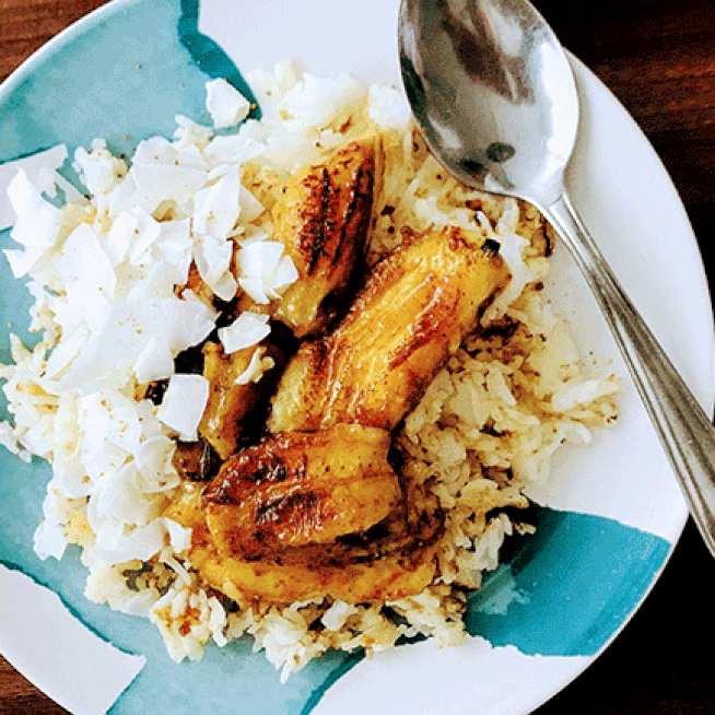 Vaníliával átforgatott banán édes, pirított rizzsel - Maradékfelhasználás édesszájúaknak