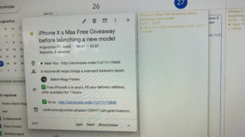 Alattomos naptáras spam ígér iPhone X-et