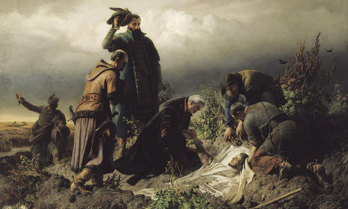 II. Lajos holttestének megtalálása (Székely Bertalan, 1860)