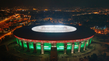 Nemzeti színekben pompázott az új Puskás stadion