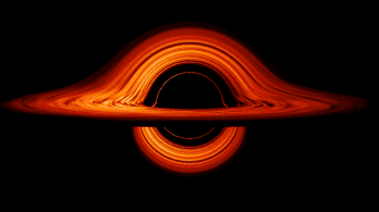 Lenyűgöző animáción görbíti egy fekete lyuk a teret