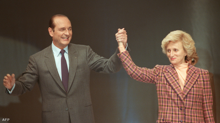  Jacques Chirac és felesége Bernadette egy 1988-as párizsi kampányrendezvényen