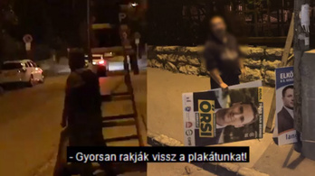 A második kerületi Fidesz szerint feltették, nem pedig levették az ellenzéki jelölt plakátjait