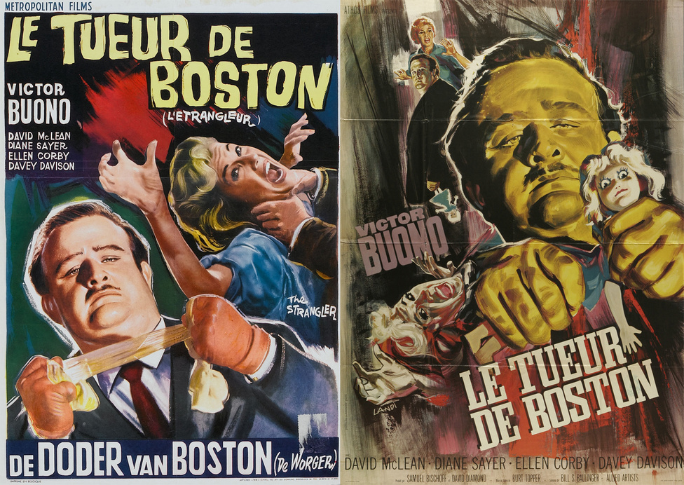 1964-ben rögtön horror is készült a bűncselekmény-sorozatról. Amerikában jobbnak látták, ha nem szerepeltetik Bostont a film címében, így csupán "A fojtogató" címmel került mozikba Burt Topper filmje. Európában viszont nem kényeskedtek, "A bostoni fojtogató" szerepelt a plakátokon.