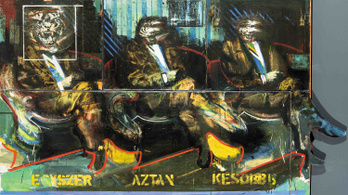 Évtizedekig lappangott a tigrisfejű elvtársak átalakulását ábrázoló festmény