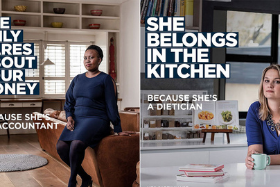 „A nőket csak a pénz érdekli, és a konyhában lenne a helyük” - 8 zseniális plakát, ami ledönti a sértő sztereotípiákat