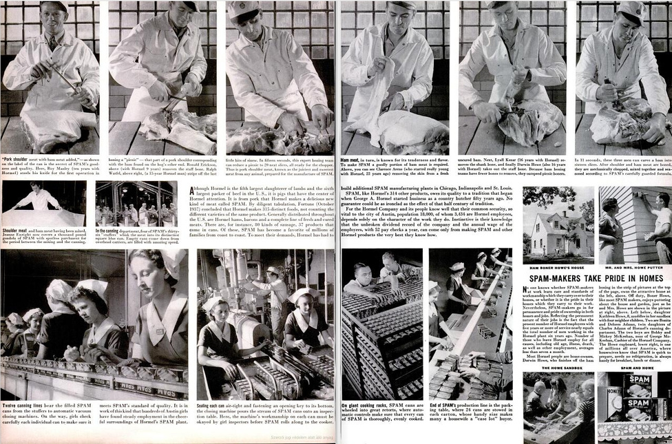 A Life magazin 1939. november 6-i számában többoldalas nagy riportban foglalkozott a Spamet gyártó céggel.
