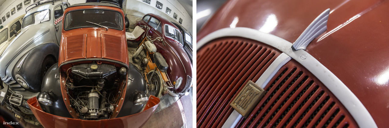 Az előző cikkben szereplő piros, 1935-ös Fiat Topolino mintha vadonat új lenne, ma is tip-top patikaállapotban van, a motortérből ebédelni lehetne.