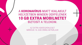 A Telekom 10 giga plusz mobilnetet ad mindenkinek a koronavírus miatt